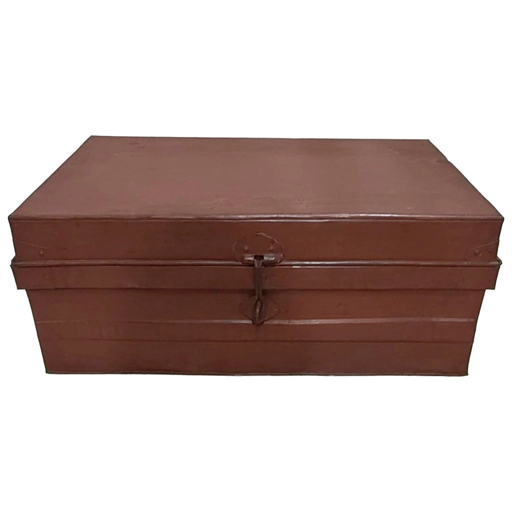 Valigia artigianale in metallo, 67x37x25h cm