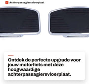 Supporto per Pedali Motorizzati Flessibile - Piattaforma per Motocicletta - Struttura in Metallo Pesante - Gomma Antiscivolo - Set di Supporti per Pedali - Alta Resistenza alle Alte Temperature