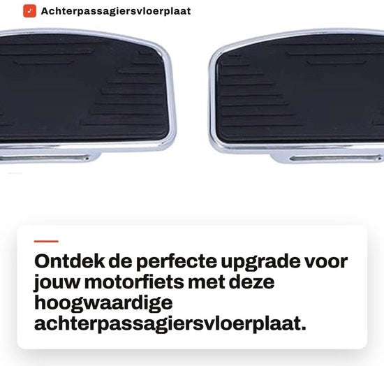 Supporto per Pedali Motorizzati Flessibile - Piattaforma per Motocicletta - Struttura in Metallo Pesante - Gomma Antiscivolo - Set di Supporti per Pedali - Alta Resistenza alle Alte Temperature