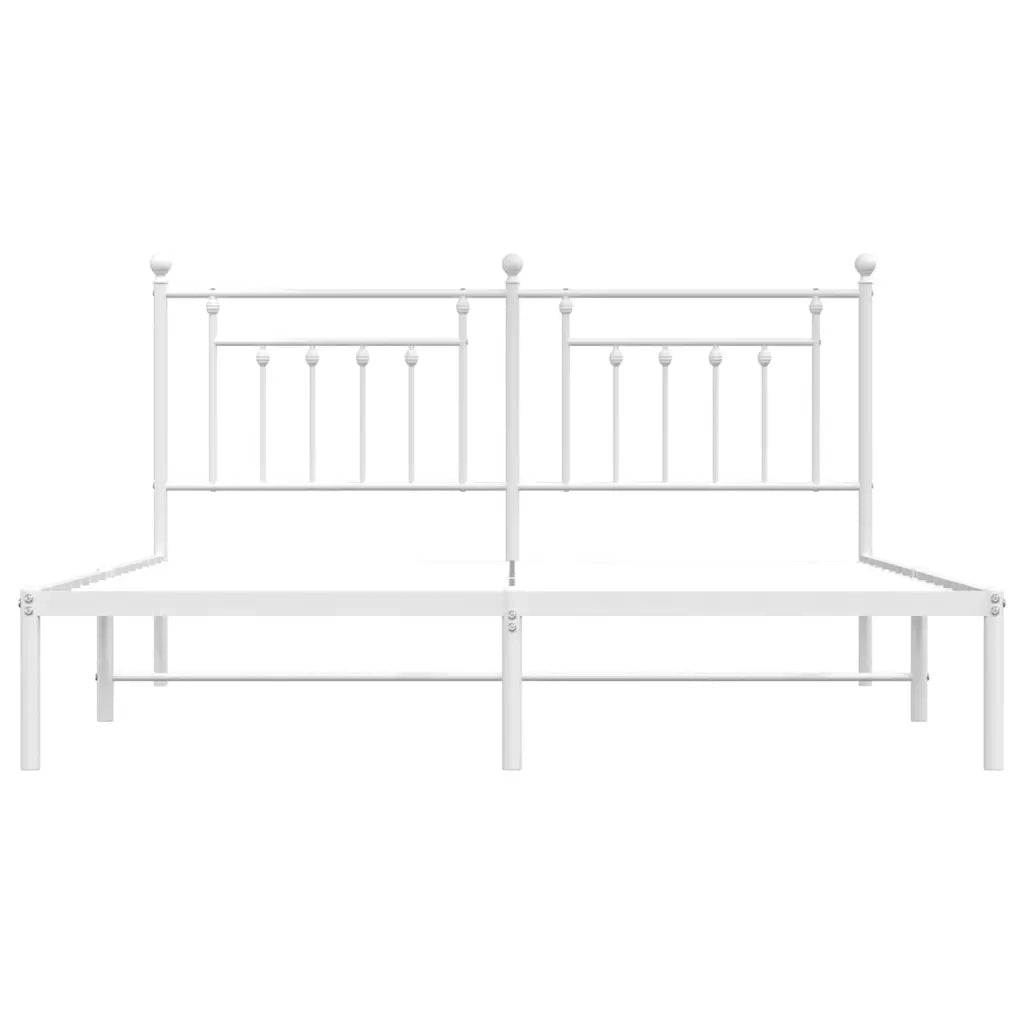 Giroletto con Testiera Metallo Bianco 183x213 cm 353591