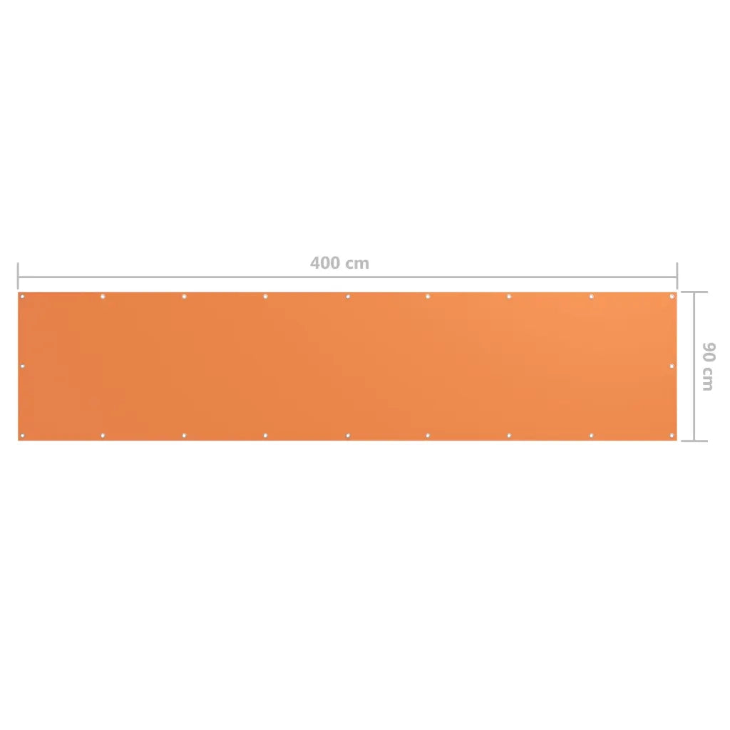 Paravento Balcone-Pannello per balcone Arancione 90x400 cm Tessuto Oxford