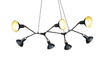 Lampada a Sospensione da Interno Attacco E14 in Metallo Nero Opaco