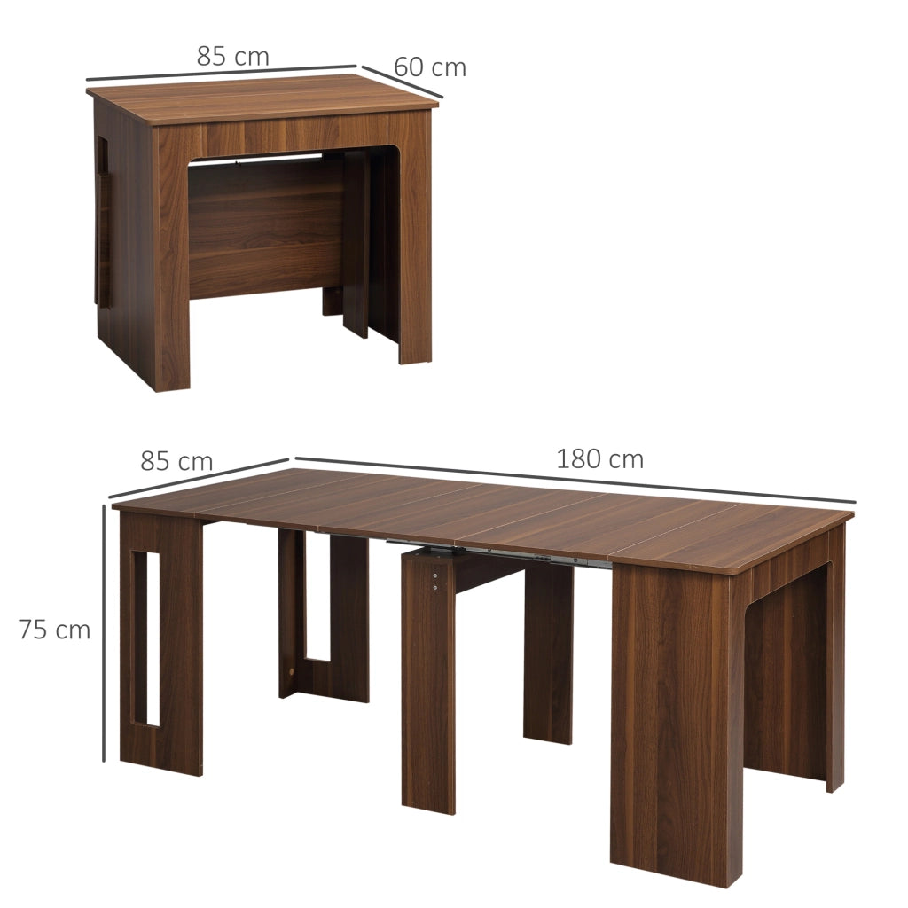 TAVOLO DA PRANZO ALLUNGABILE 180x85x75 cm Marrone con piano pieghevole