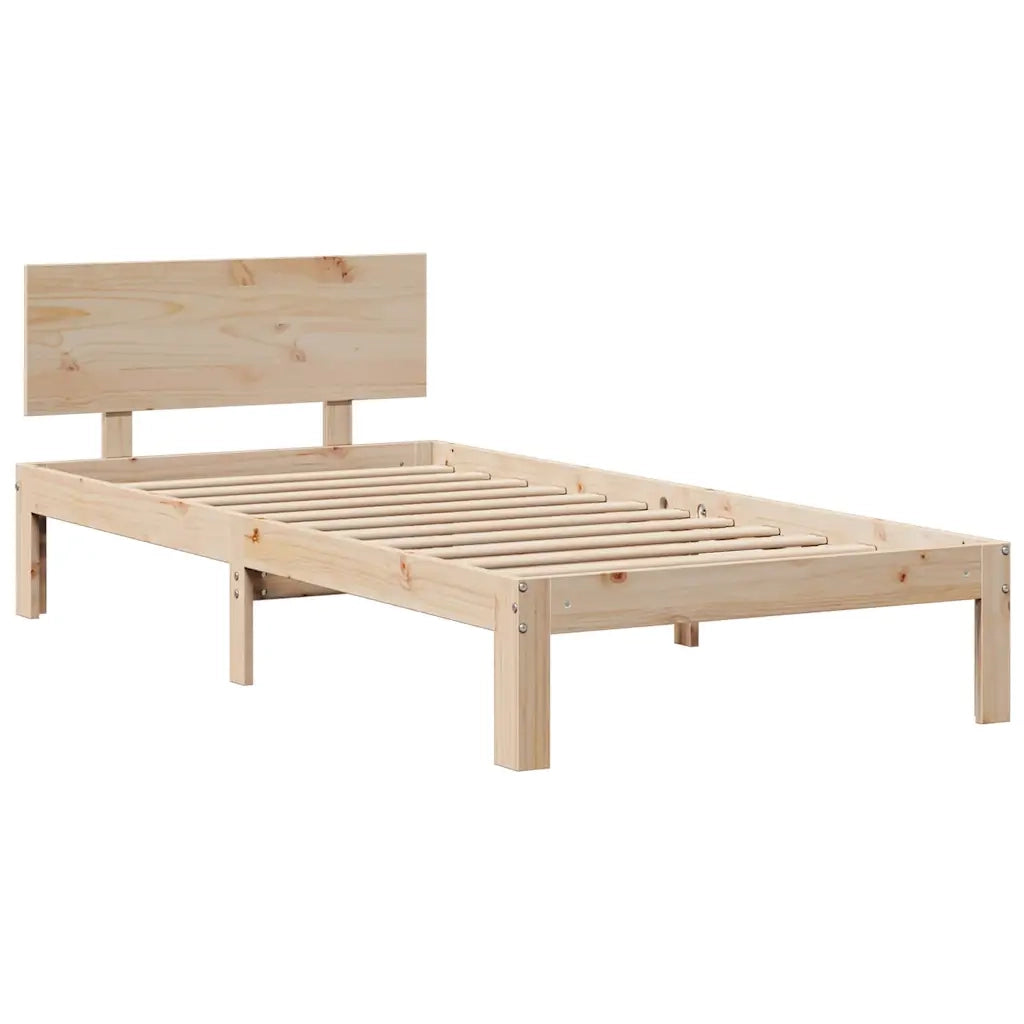 Giroletto con Libreria senza Materasso 75x190 cm in Legno Pino 3322642