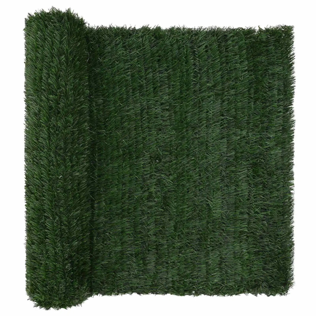 Recinzione Artificiale Verde Scuro 1,5 x 6 m PVC e Acciaio