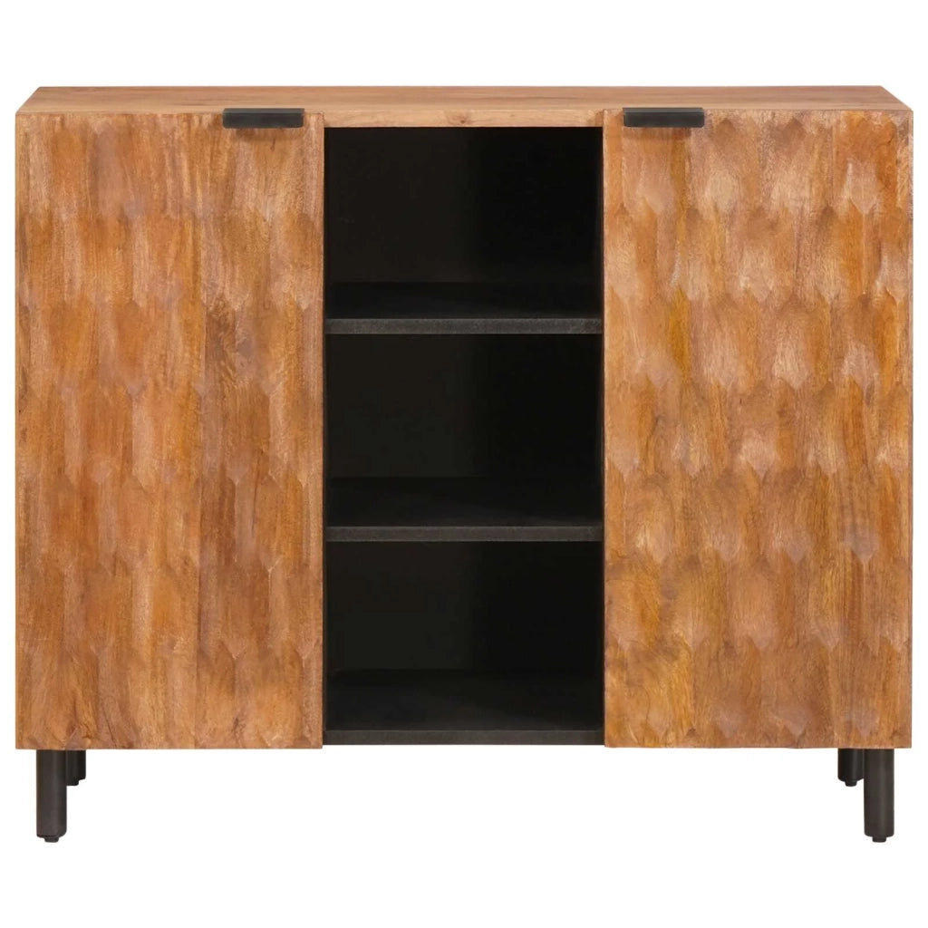 Credenza con porta Finitura Marrone Acacia 90 x 33 x 75 cm 4017928