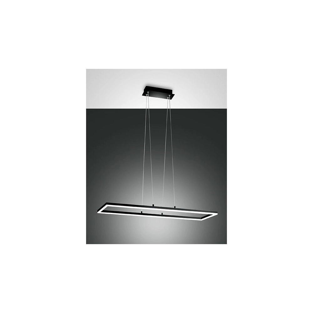Plafoniera Bard a sospensione a led 52W Nero 3394-45-101 Fabas Luce