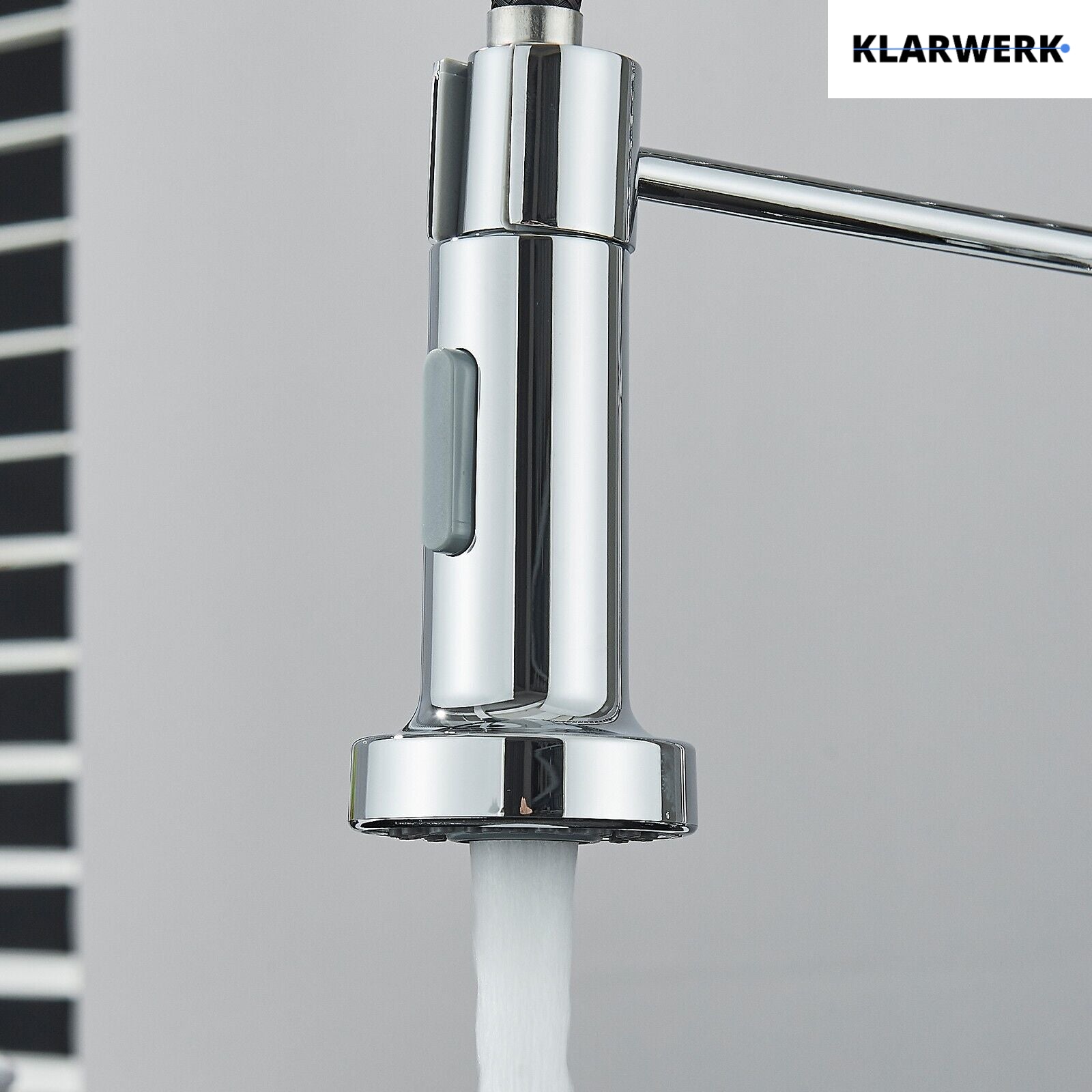 Bernd | Rubinetto cucina gastronomia restaurante cromato con molla|flessibile in acciaio inossidabile|Il miscelatore può essere Alta pressione 2 porte