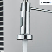 Bernd | Rubinetto cucina gastronomia restaurante cromato con molla|flessibile in acciaio inossidabile|Il miscelatore può essere Alta pressione 2 porte