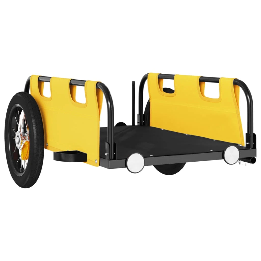 Rimorchio per bici carrello tessuto Oxford ferro giallo 02_0044194
