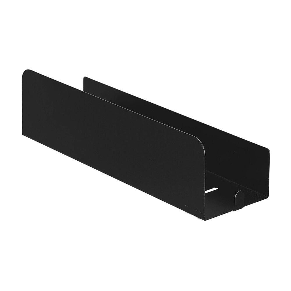 Mensola doccia 30 cm nero in acciaio inox senza fori Rea