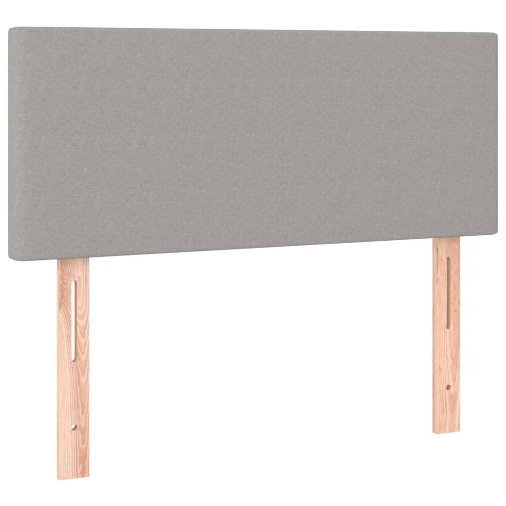 Giroletto a Molle con Materasso Grigio Chiaro100x200 cm Tessuto
