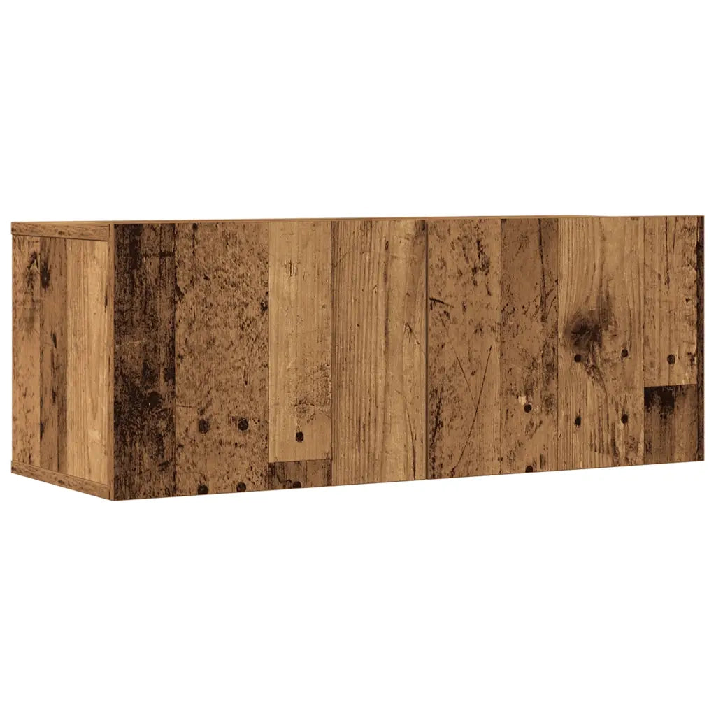 Set Mobile TV 7 pz Montato a Parete Legno Antico in Truciolato 3329211