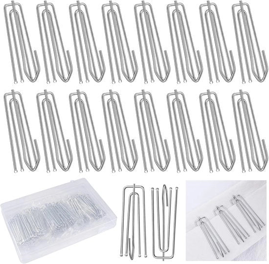 Hanger per tenda in acciaio inossidabile - 45 pezzi - Hanger per tenda da bagno - Hanger per tenda con 4 denti