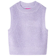 Gilet da Bambina Lavorato a Maglia Lilla Chiaro 92cod mxl 84505