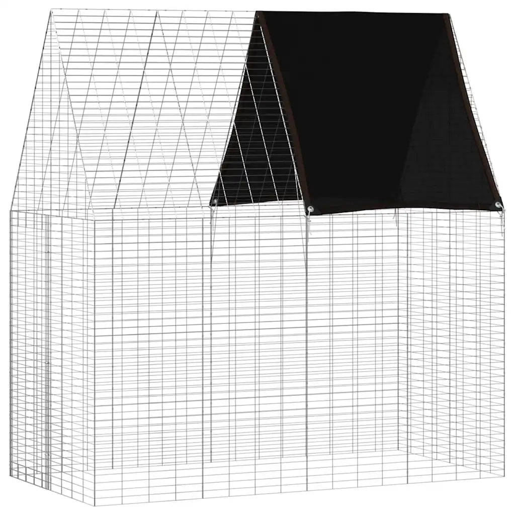 Gabbia per Conigli Argento 200 x 100 x 210 cm Acciaio zincato