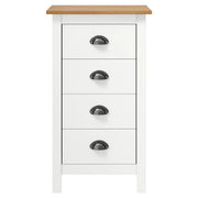 Credenza Hill Bianca 46x35x80 cm in Legno Massello di Pino 288914