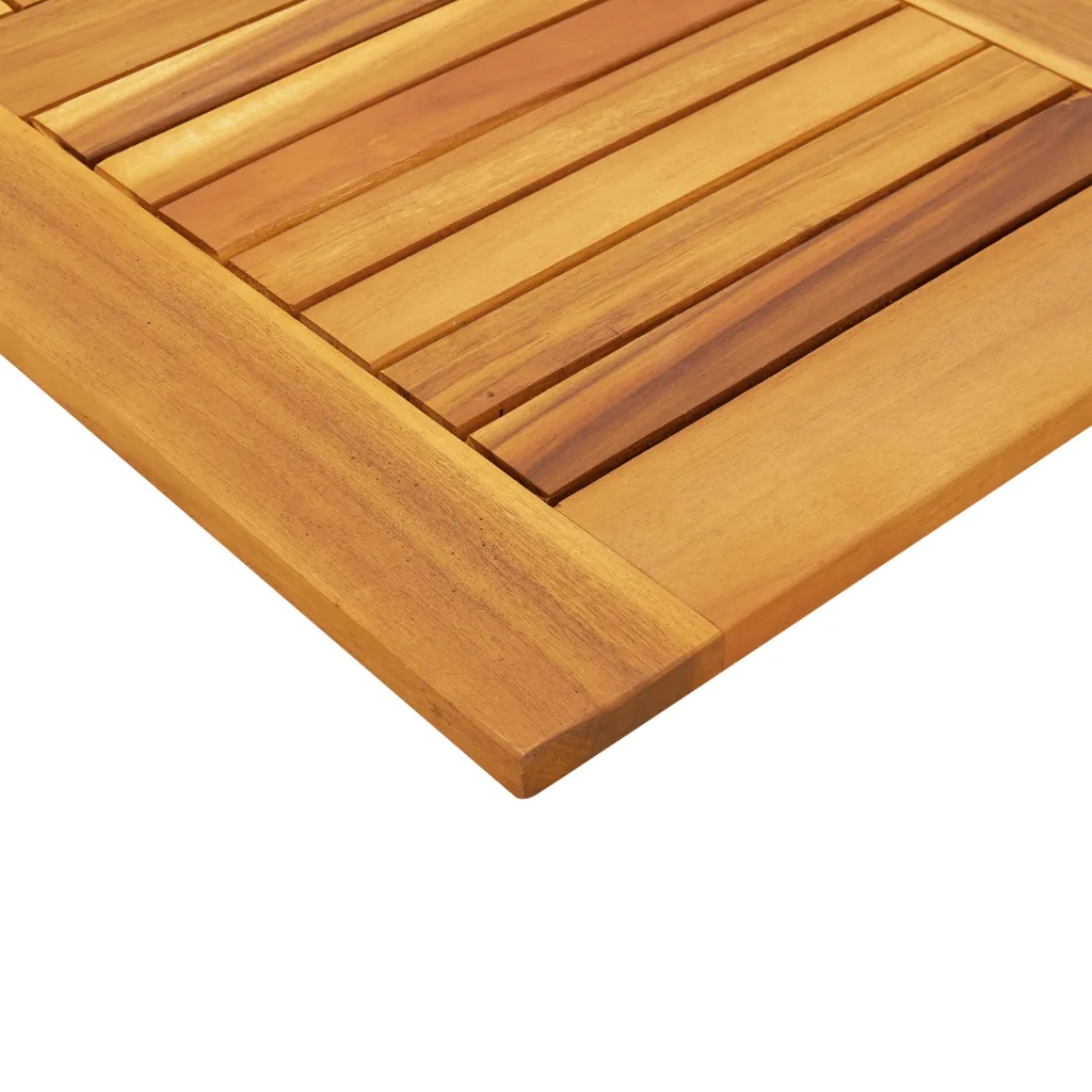 Piano per Tavolo 80x80x2,2 cm Quadrato Legno Massello di Faggio