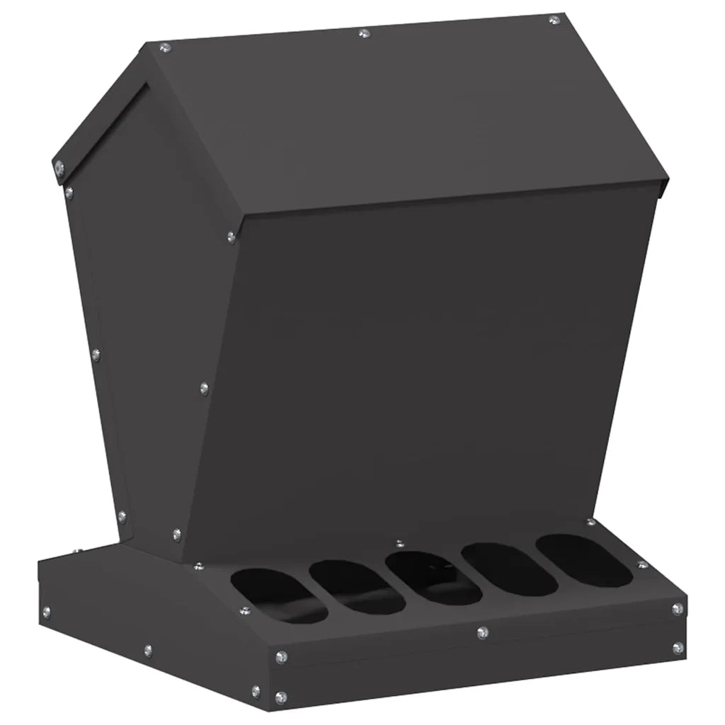 Feeder per pollo Nero 30 x 30 x 39 cm Acciaio laminato a freddo CFW4712604