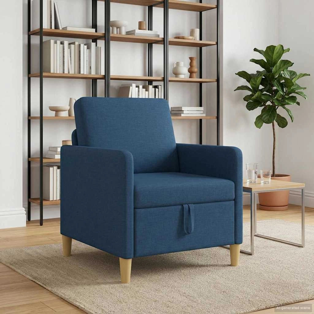 Divano con Storage Blu 72 x 78 x 87 cm Poliestere 42036871