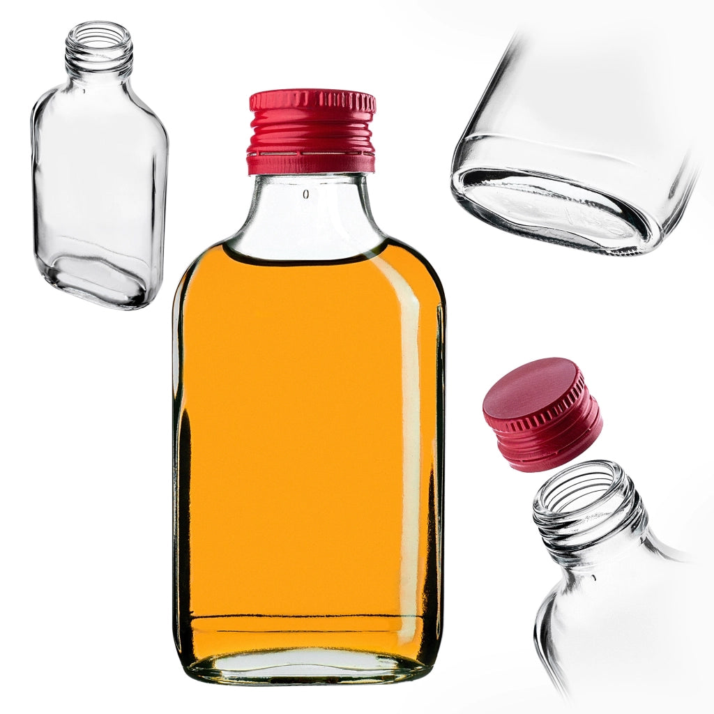 KADAX Flask Bottle 100ml Con Tappo Rosso 10pz.