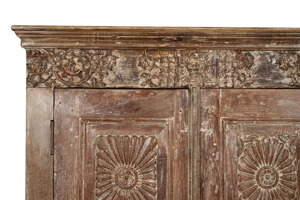 Biscottini Stipo Libreria in legno massiccio con porta antica Molto solido spazioso