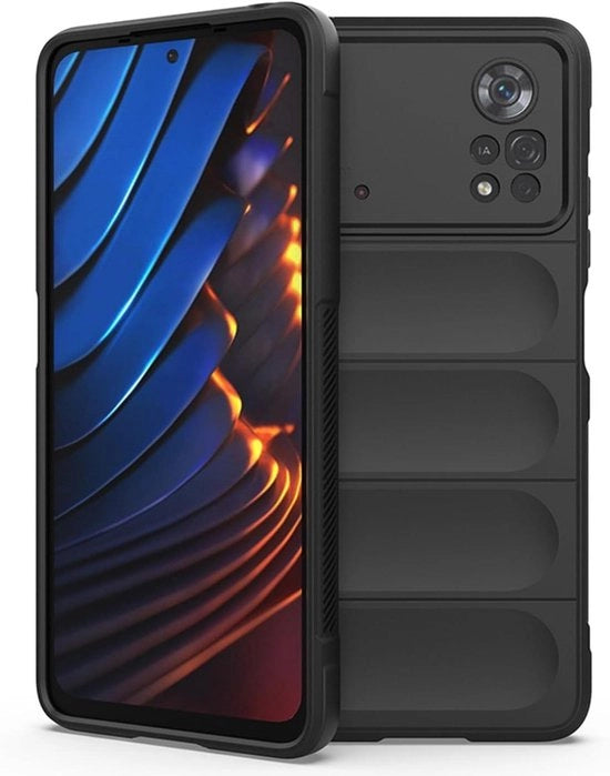 Hoes Schokbestendig per Silicone per Xiaomi Poco X4 Pro 5G, Bumper, Nero