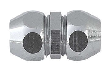 RACCORDO DIRITTO DOPPIO CON DADI CONICI CROMATO- 1/2 x 1/2  Diam. 12- ALBER- pezzi 1