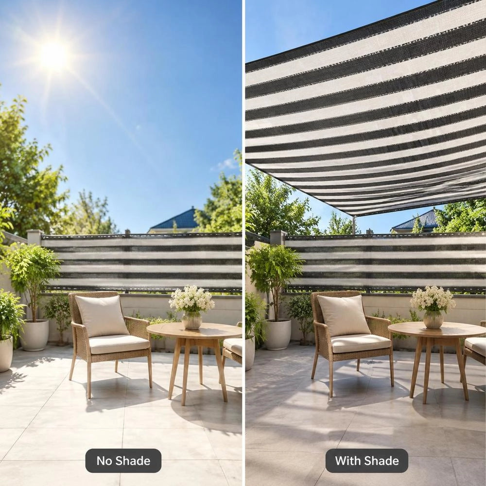 Balcony Privacy Screen HDPE 75x600 Cm Anthracite And White