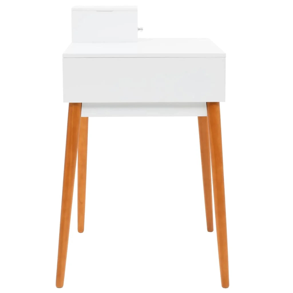 Toeletta tavolo da trucco di design mobile da camera da letto con specchio 60 x 50 x 86 cm MDF bianco 02_0006395