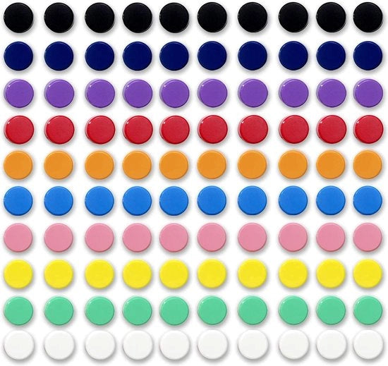 Set di Magnetizzatori Decorativi per Frigorifero - Magnetizzatori Cariocinesi per Ufficio - Magnete Ronde Potenti - Set di 200 Magnetizzatori