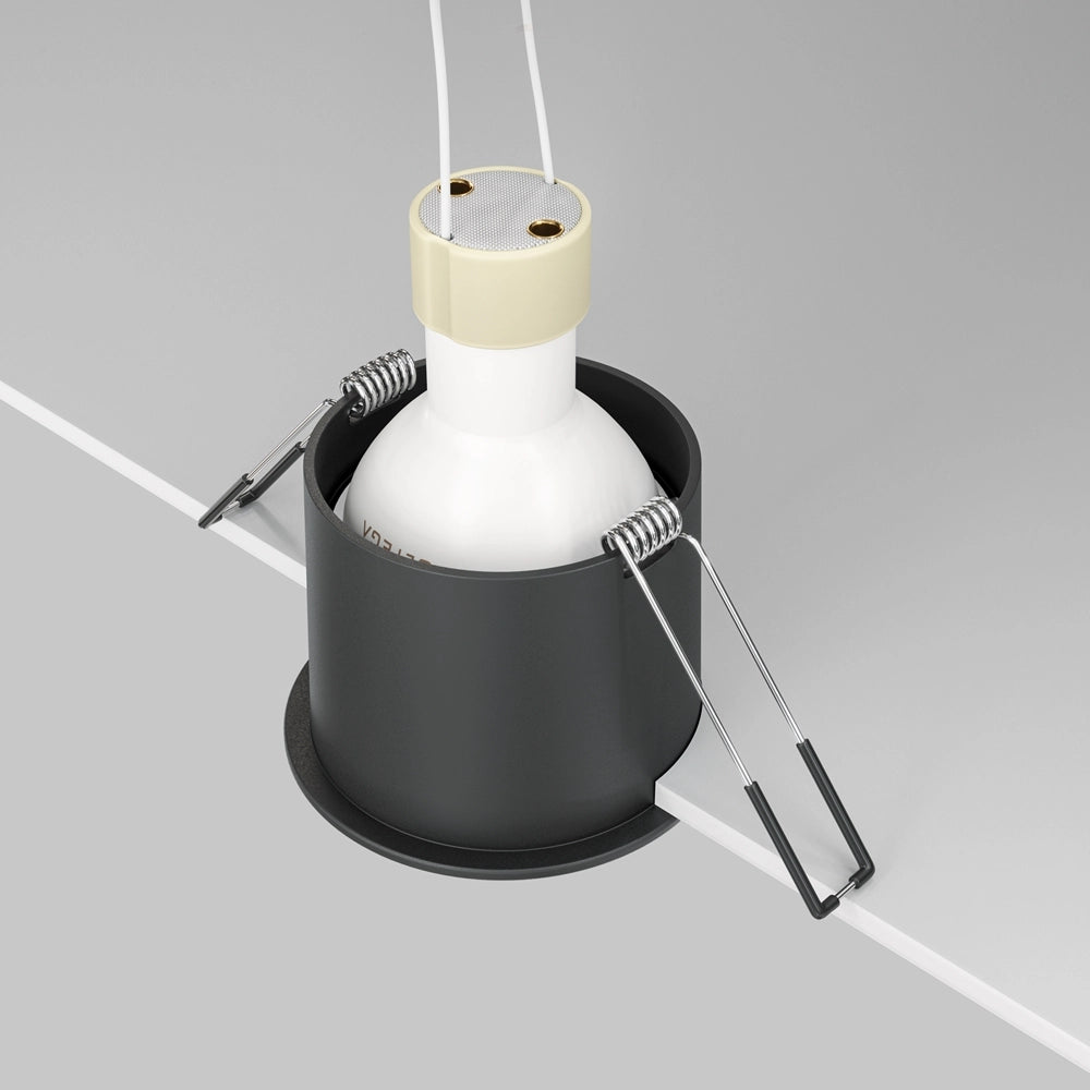 Faretto incasso soffitto tondo nero Maytoni Reif DL049-01B