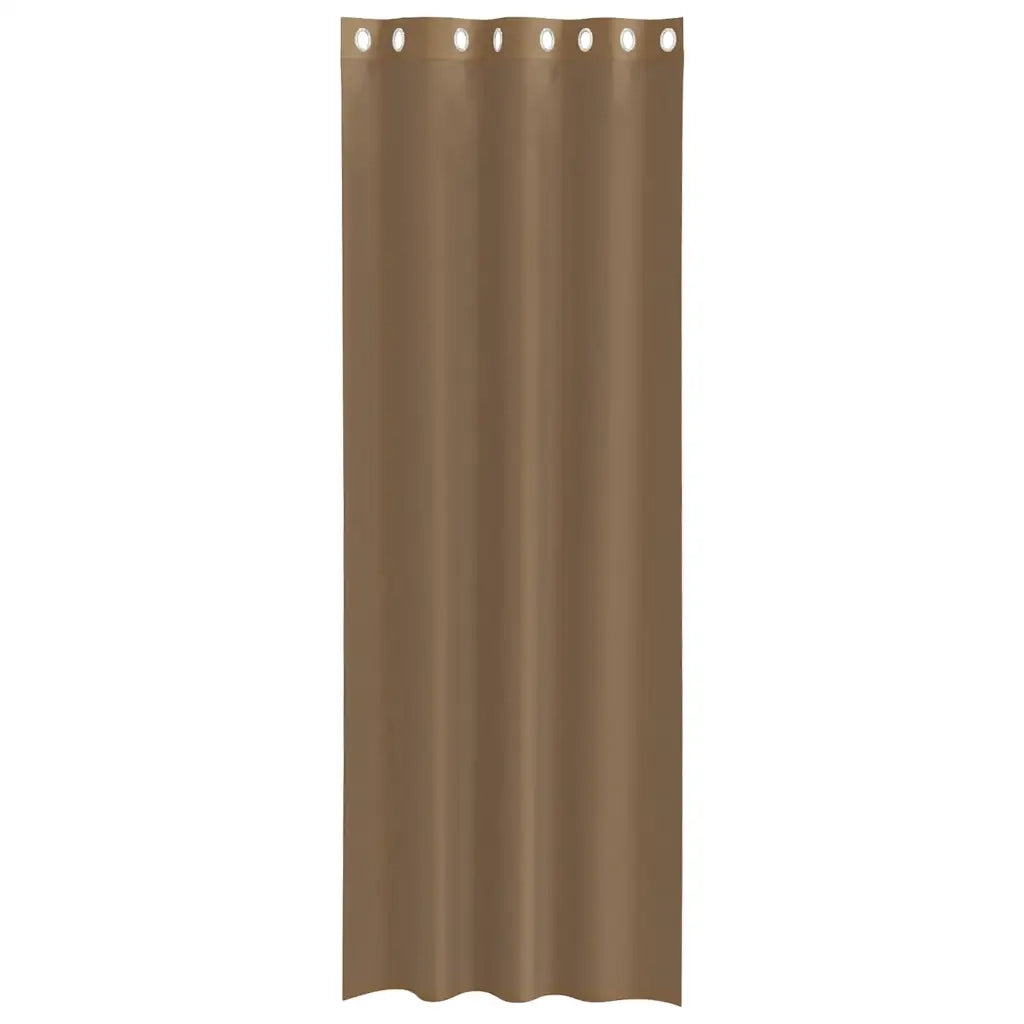 Tende in Voile con Occhielli 2 pz Marrone Chiaro 4102130