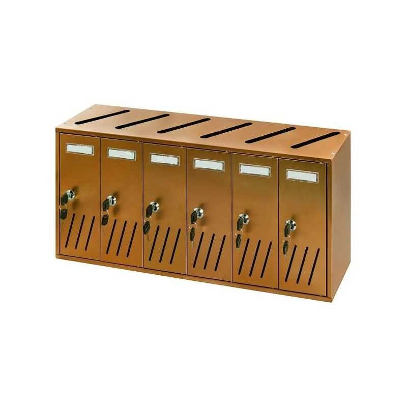 Casellari Postali Vigor alu Ramato K6 6-Box 62X17,5X30