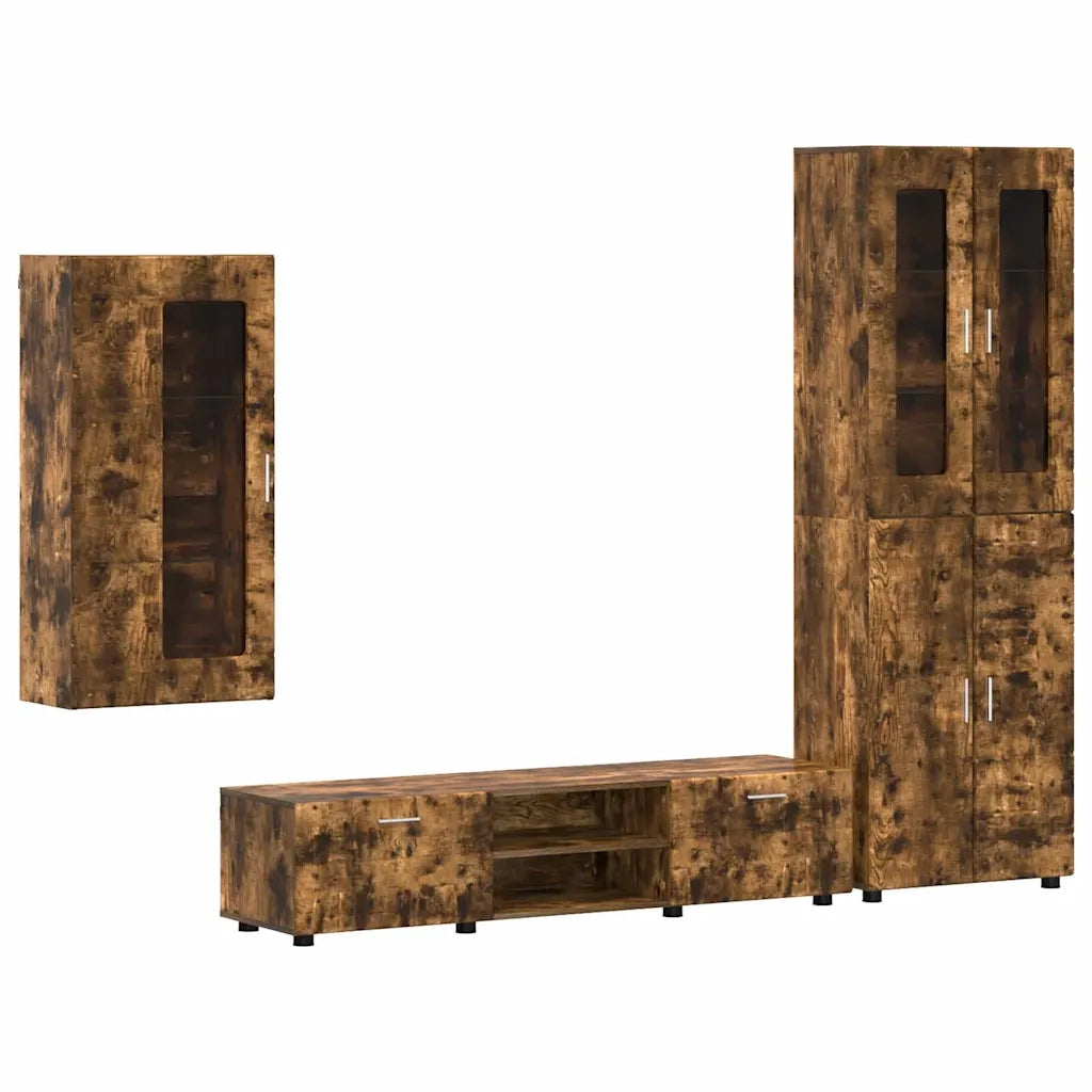 Set mobile TV con cassetto FLORIN Rovere fumé Legno multistrato