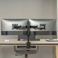 Postazione doppio monitor, Supporto per 2 schermi max 32", conforme a VESA 75/100