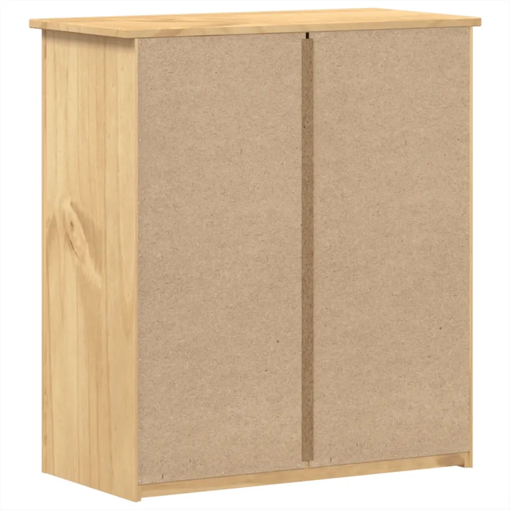 Cassettiera Corona 80x40x89 cm in Legno Massello di Pino 4005673