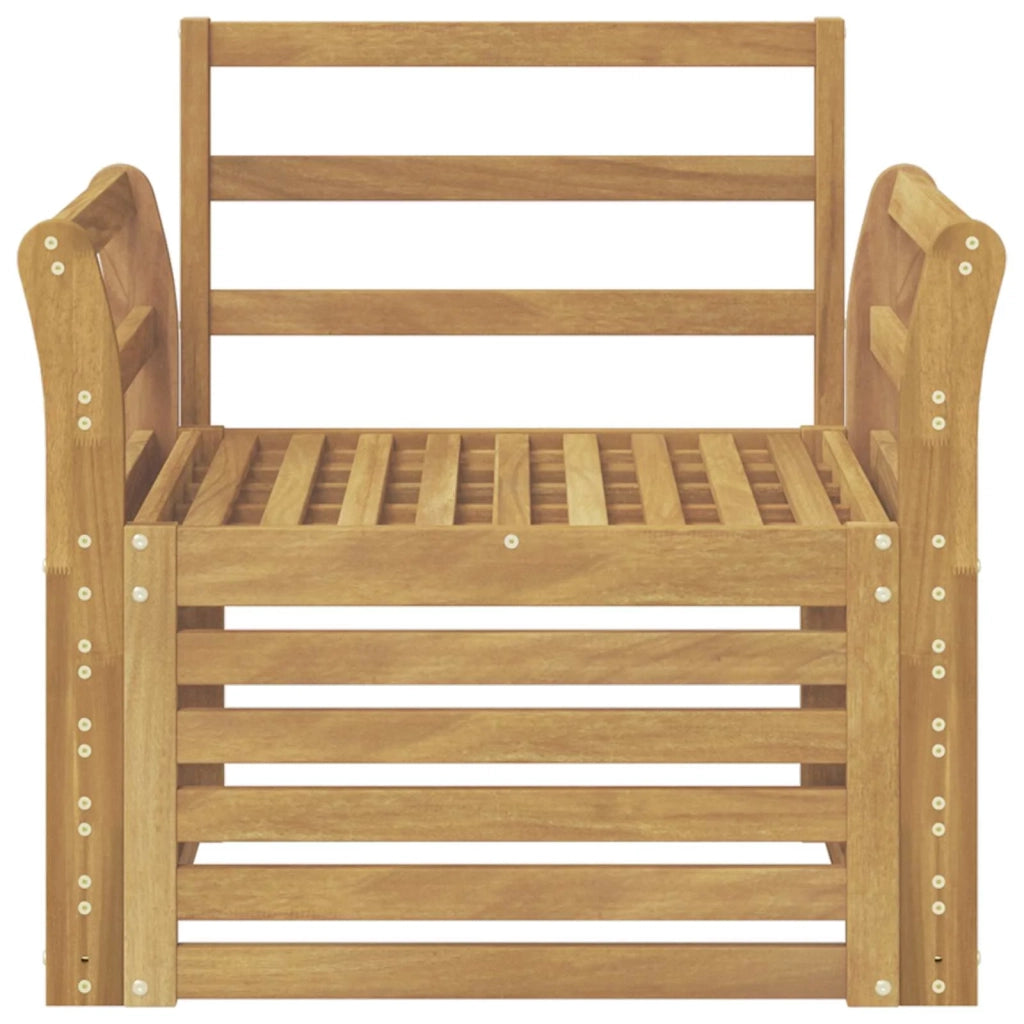 Set di divani da esterno-Sofa da giardino Legno di Acacia Massello Bianco 681662
