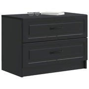 Comodino | Armadio da Notte | Mobiletto da notte Nero 62 x 34,5 x 44,5 cm Legno ingegnerizzato