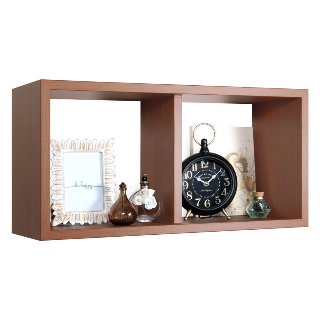 Mensola da Muro In Legno Di Design Modello MORGANA MAXI, Misure 70x35 p23.7 cm. Finitura CILIEGIO - MADE IN ITALY