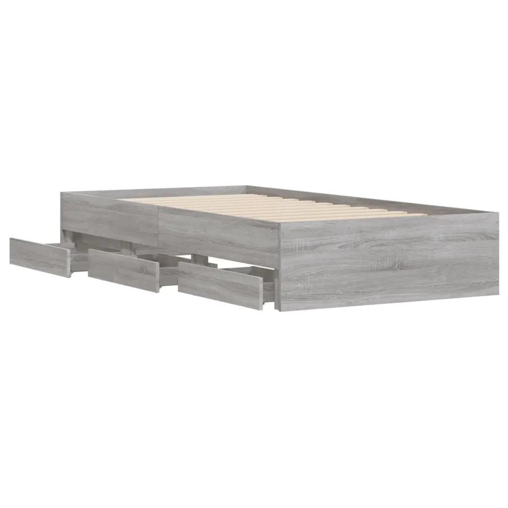 Giroletto Cassetti Grigio Sonoma 75x190 cm Legno Multistrato 3207334
