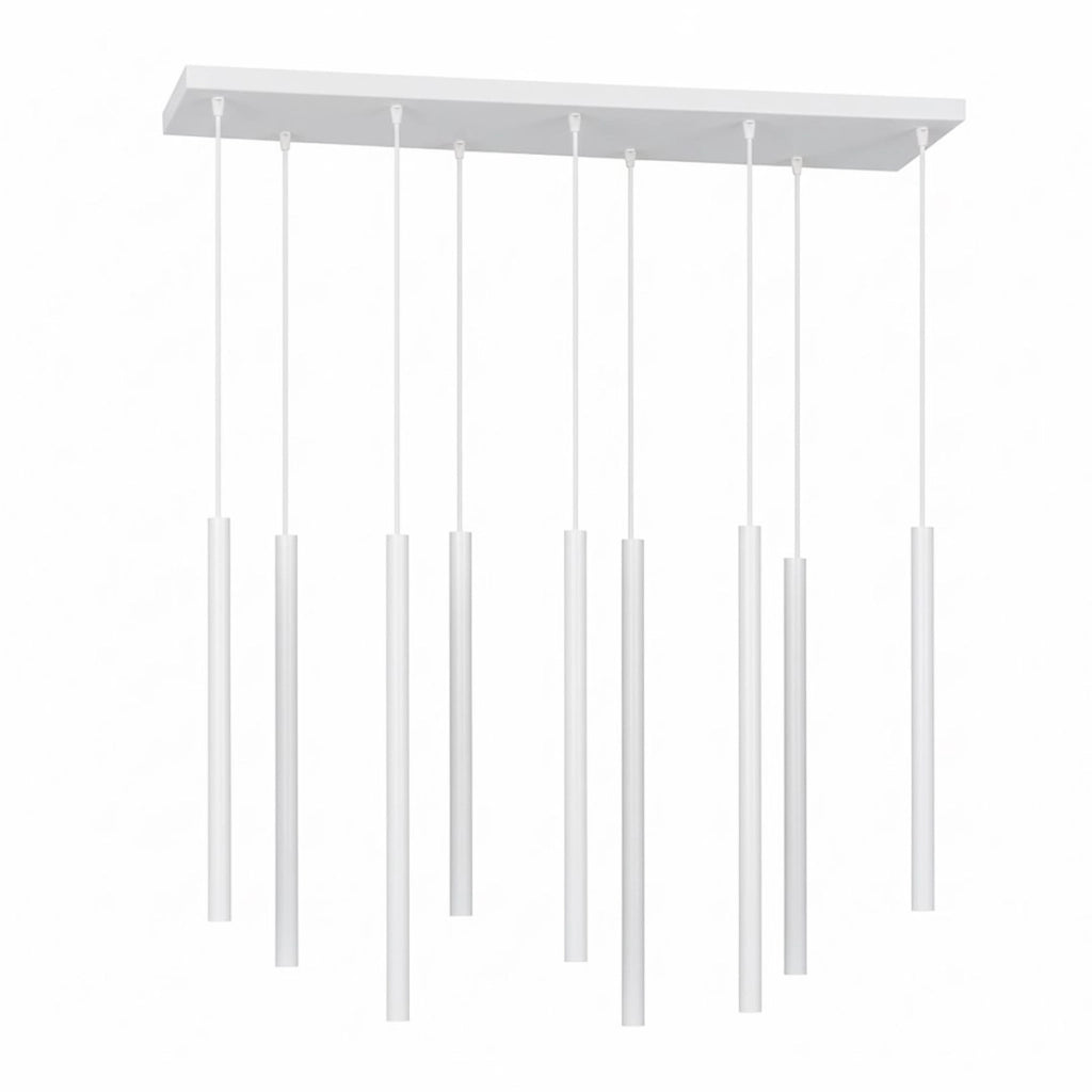 Lampada a sospensione Selter in acciaio bianco opaco