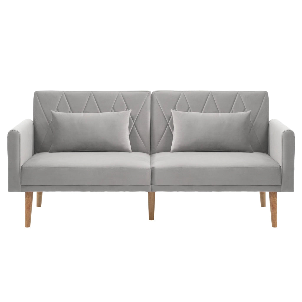 Divano Letto 2 Posti in Velluto ¨C MINIMAL ¨C Grigio