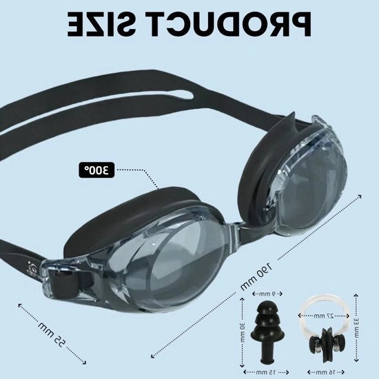 Scarpa per immersioni per adulti | Anti-condensazione | Adattamento della forma | Inclusi auricolari e clip per naso | Unisex | Attività acquatiche | Donna e uomo