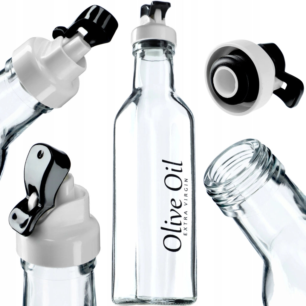 Bottiglia in vetro KADAX per olio d'oliva con dosatore da 250 ml.