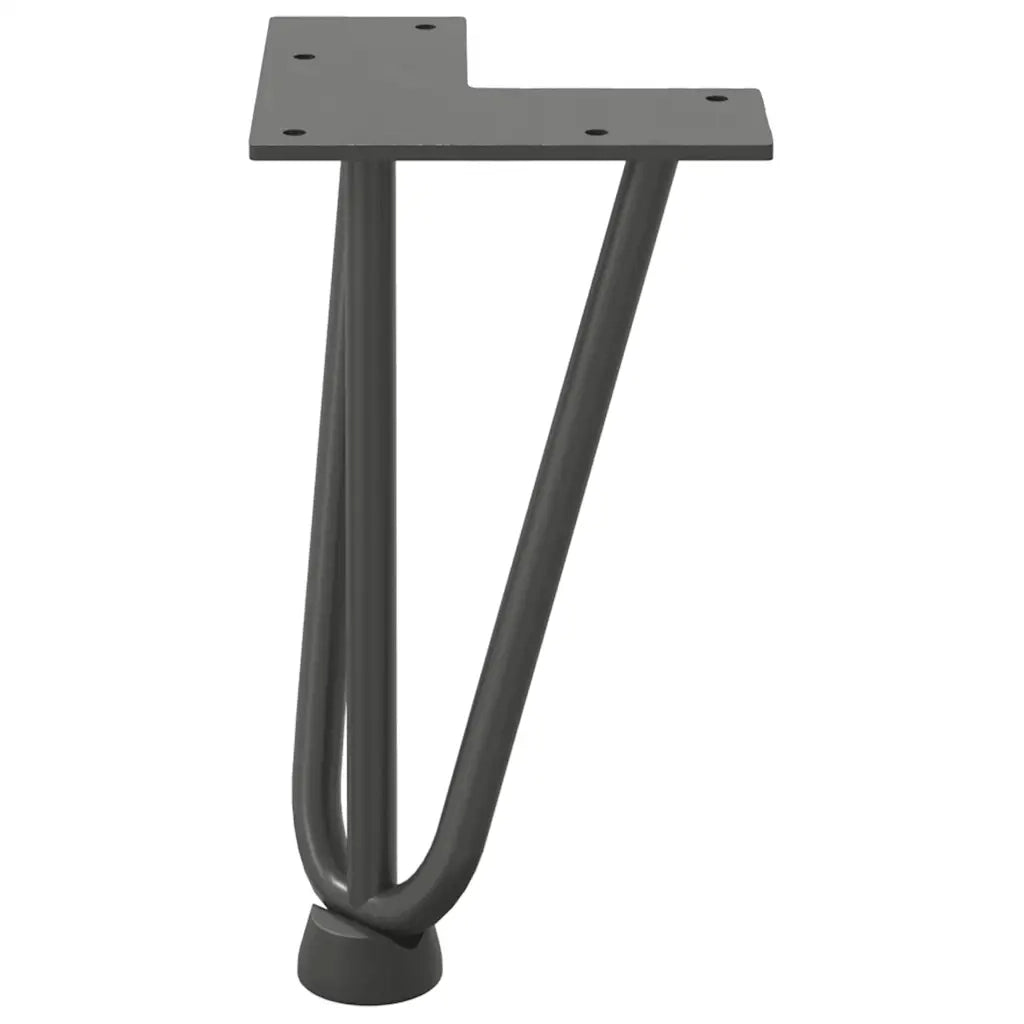Gambe a forcina per tavolino 4 pz-Set di 4 Gamba per Tavolo antracite 20 cm acciaio massiccio 133844