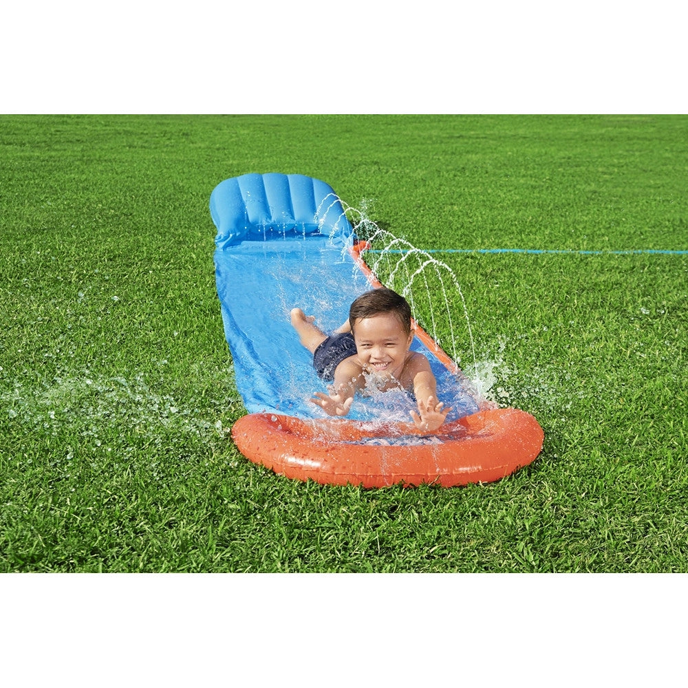 Trade Shop - Scivolo Acquatico Gonfiabile Monoposto 488 Cm Con Spruzzatori D'acqua Per Giardino 52477 -