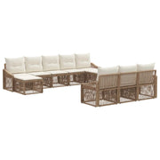 Set Divano da Giardino 10 pcs Beige polyrattan 3436140