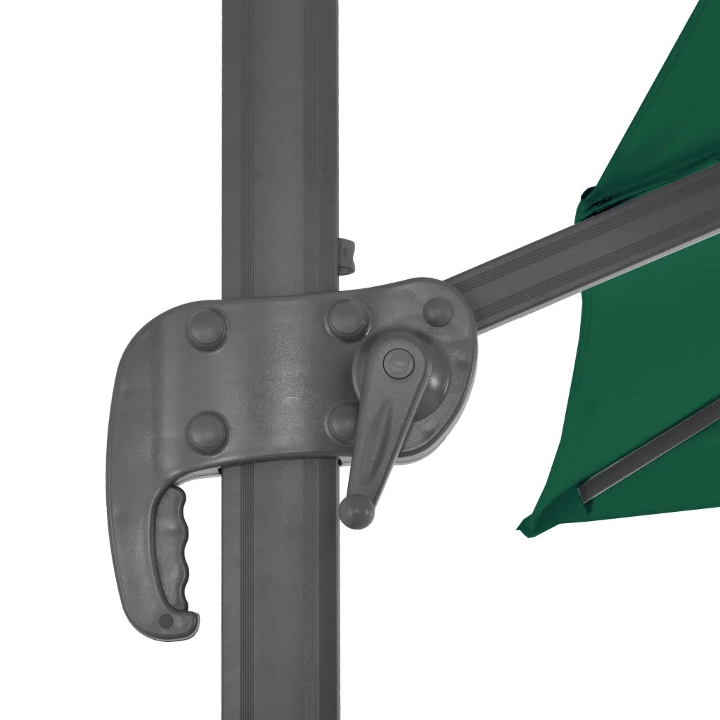 Ombrellone a Sbalzo con Palo in Alluminio 300x300 cm Verde 44634