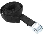 Cintura di arresto con chiusura a gancio fino a 250 kg - 1,5 metro x 25 mm - nero - Per il fissaggio della carreggiata - Cintura di arresto robusta.